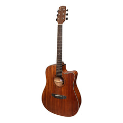 Martinez 'Natural Series' Solid Mahogany Top Acoustic-Electric Dreadnought Cutaway Guitar (Open Pore)-MNDC-15S-MOP