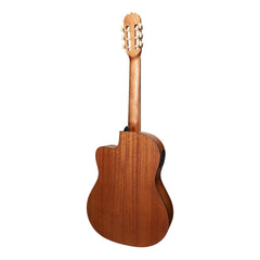 Martinez 'Natural Series' Solid Spruce Top Acoustic-Electric Classical Cutaway Guitar (Open Pore)