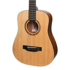 Martinez 'Natural Series' Spruce Top Acoustic-Electric Babe Traveller Guitar (Open Pore)