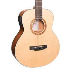 Martinez 'Natural Series' Spruce Top Acoustic-Electric Mini Short Scale Guitar (Open Pore)