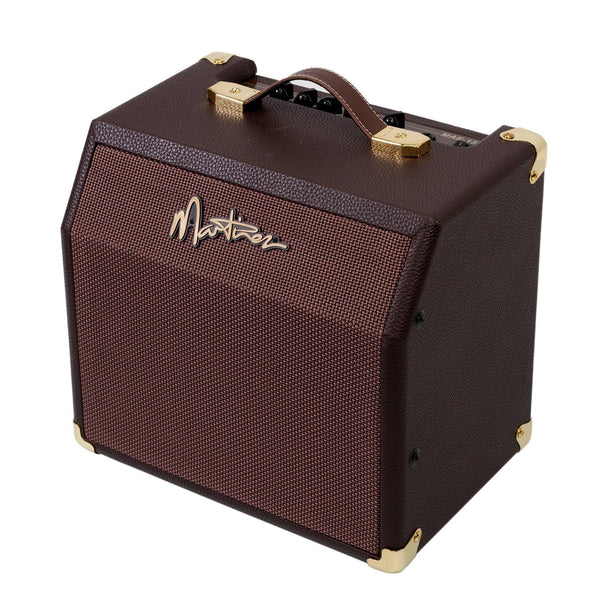 Martinez Retro-Style 15 Watt Acoustic Guitar Amplifier with Chorus (Brown Vinyl)