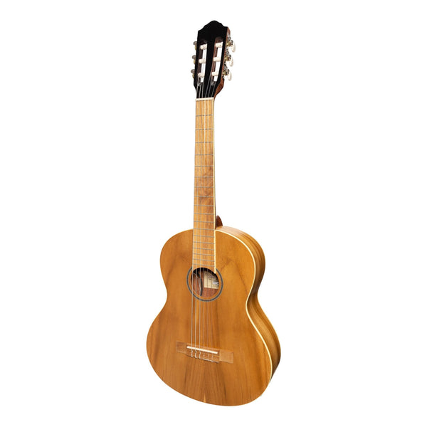 Martinez 'Slim Jim' 3/4 Size Electric Classical Guitar Pack with Pickup/Tuner (Jati-Teakwood)