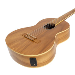 Martinez 'Slim Jim' 3/4 Size Electric Classical Guitar Pack with Pickup/Tuner (Jati-Teakwood)