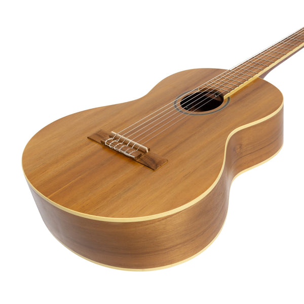 Martinez 'Slim Jim' 3/4 Size Student Classical Guitar Pack with Built In Tuner (Jati-Teakwood)