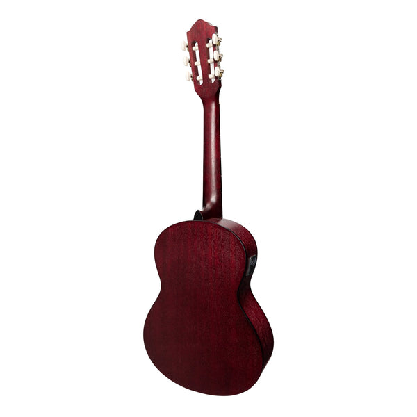 Martinez 'Slim Jim' 3/4 Size Student Classical Guitar Pack with Built In Tuner (Red)