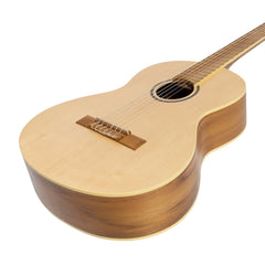 Martinez 'Slim Jim' 3/4 Size Student Classical Guitar Pack with Built In Tuner (Spruce/Jati-Teakwood)