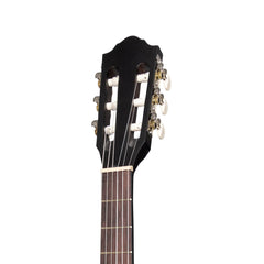 Martinez 'Slim Jim' Full Size Student Classical Guitar Pack with Built In Tuner (Black)