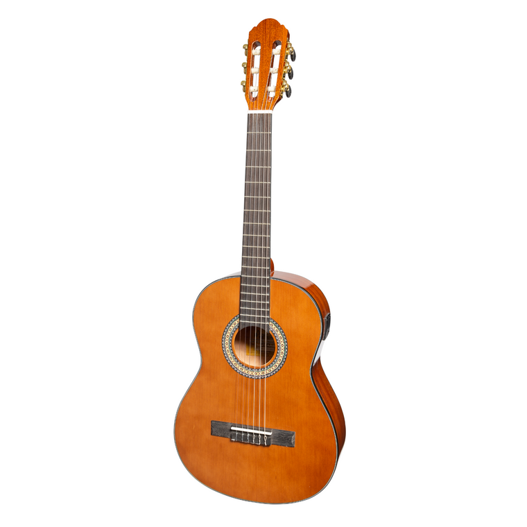 Martinez 'Slim Jim' G-Series 3/4 Size Classical Guitar with Built-in Tuner (Natural-Gloss)