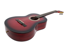 Martinez 'Slim Jim' G-Series 3/4 Size Classical Guitar with Built-in Tuner (Trans Wine Red-Gloss)