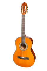 Martinez 'Slim Jim' G-Series 3/4 Size Student Classical Guitar Pack with Built In Tuner (Amber-Gloss)