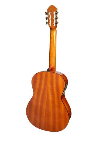 Martinez 'Slim Jim' G-Series 3/4 Size Student Classical Guitar Pack with Built In Tuner (Natural-Gloss)