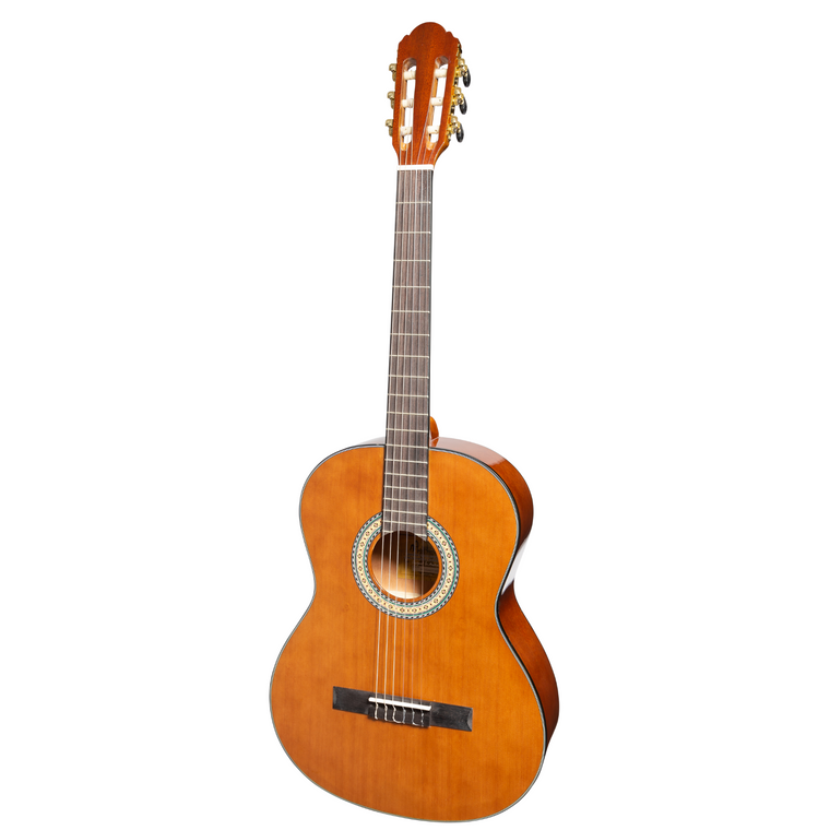 Martinez 'Slim Jim' G-Series Full Size Classical Guitar with Built-in Tuner (Natural-Gloss)