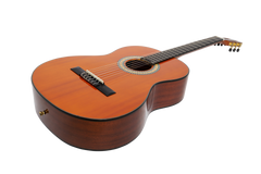 Martinez 'Slim Jim' G-Series Full Size Student Classical Guitar Pack with Built In Tuner (Amber-Gloss)