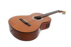 Martinez 'Slim Jim' G-Series Left Handed Full Size Student Classical Guitar Pack with Built In Tuner (Natural-Gloss)