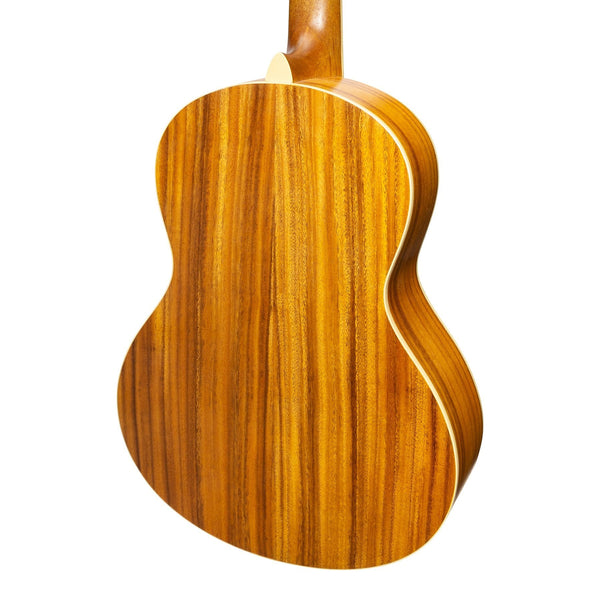 Martinez 'Slim Jim' Left Handed 3/4 Size Student Classical Guitar Pack with Built In Tuner (Spruce/Koa)