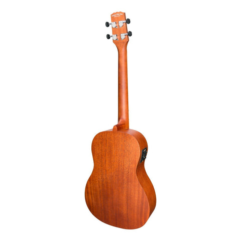 Martinez 'Southern Belle 6 Series' Mahogany Solid Top Electric Baritone Ukulele with Hard Case (Sunburst)