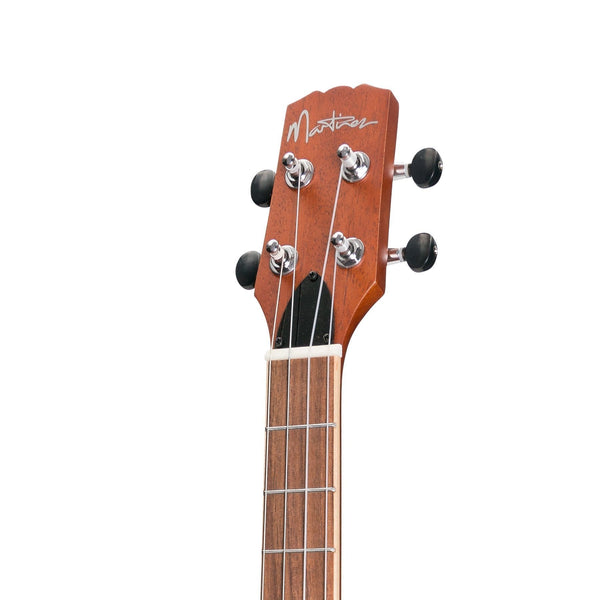 Martinez 'Southern Belle 6 Series' Mahogany Solid Top Electric Baritone Ukulele with Hard Case (Sunburst)