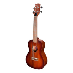 Martinez 'Southern Belle 6 Series' Mahogany Solid Top Electric Concert Ukulele with Hard Case (Sunburst)-MSBC-6-NST