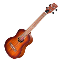 Martinez 'Southern Belle 6 Series' Mahogany Solid Top Electric Tenor Ukulele with Hard Case (Sunburst)