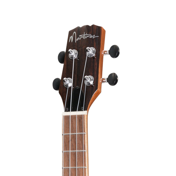 Martinez 'Southern Belle 7 Series' Spruce Solid Top Electric Cutaway Tenor Ukulele with Hard Case (Natural Gloss)