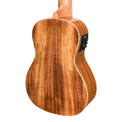 Martinez 'Southern Belle 8 Series' Koa Solid Top Electric Concert Ukulele with Hard Case (Natural Gloss)