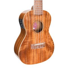 Martinez 'Southern Belle 8 Series' Koa Solid Top Electric Concert Ukulele with Hard Case (Natural Gloss)