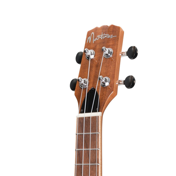 Martinez 'Southern Belle 8 Series' Koa Solid Top Electric Concert Ukulele with Hard Case (Natural Gloss)