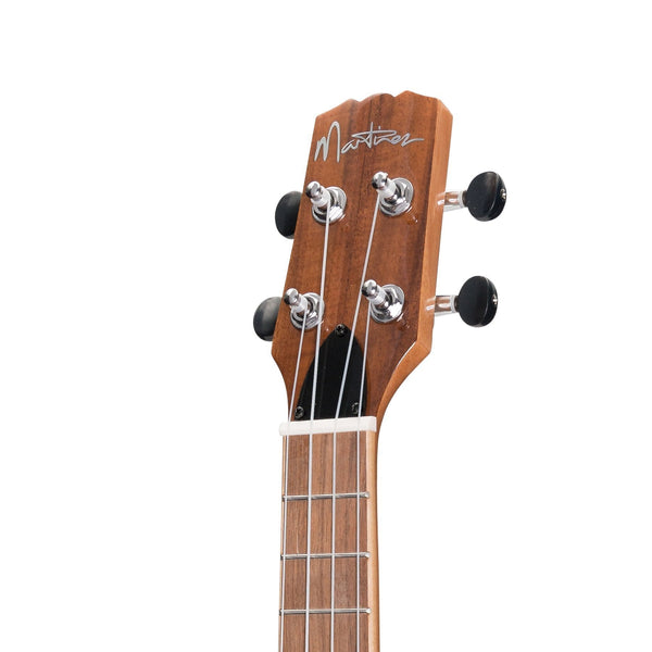 Martinez 'Southern Belle 8 Series' Koa Solid Top Electric Cutaway Concert Ukulele with Hard Case (Natural Gloss)