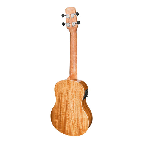 Martinez 'Southern Belle 8 Series' Koa Solid Top Electric Tenor Ukulele with Hard Case (Natural Gloss)