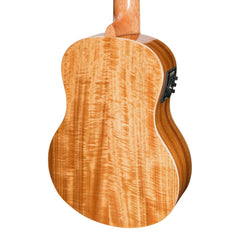 Martinez 'Southern Belle 8 Series' Koa Solid Top Electric Tenor Ukulele with Hard Case (Natural Gloss)