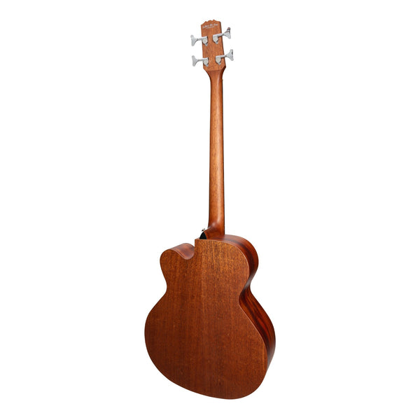 Martinez 'Southern Star Series' Mahogany Solid Top Acoustic-Electric Cutaway Bass Guitar (Satin Sunburst)