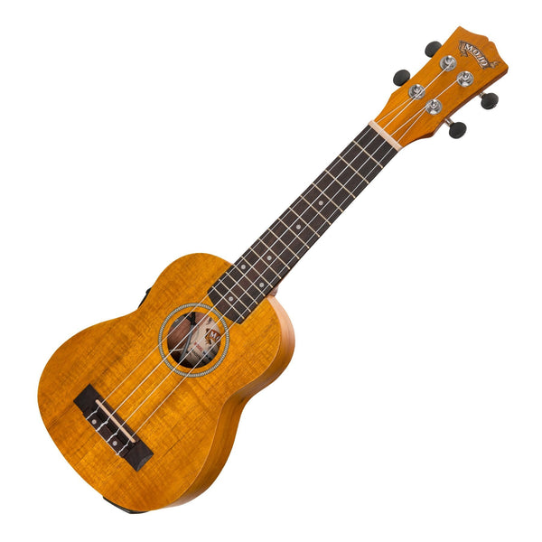 Mojo 'A30 Series' All Acacia Electric Soprano Ukulele with Built-in Tuner (Natural Satin)