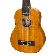 Mojo 'A30 Series' All Acacia Electric Soprano Ukulele with Built-in Tuner (Natural Satin)