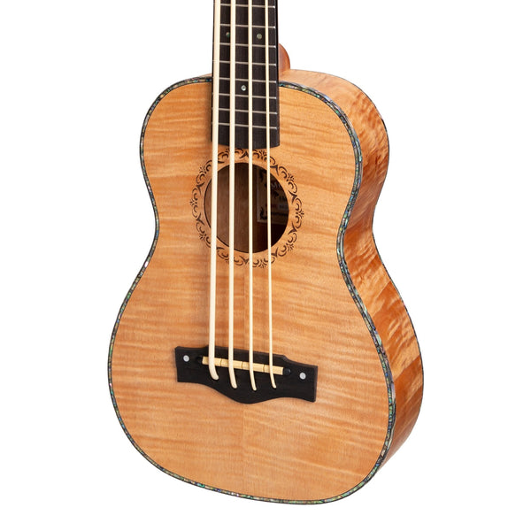 Mojo Flamed Okoume 30" Electric Bass Ukulele (Natural Satin)