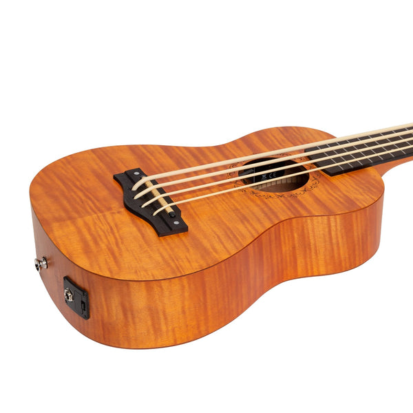 Mojo Flamed Okoume 30" Electric Bass Ukulele (Yellowburst)