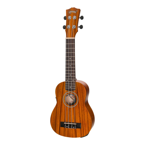 Mojo 'K20 Series' All Koa Electric Soprano Ukulele with Built-in Tuner (Natural Satin)-MSU-K20ET-NST