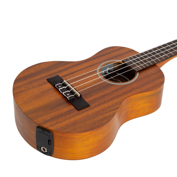 Mojo 'K20 Series' All Koa Electric Tenor Ukulele with Built-in Tuner (Natural Satin)