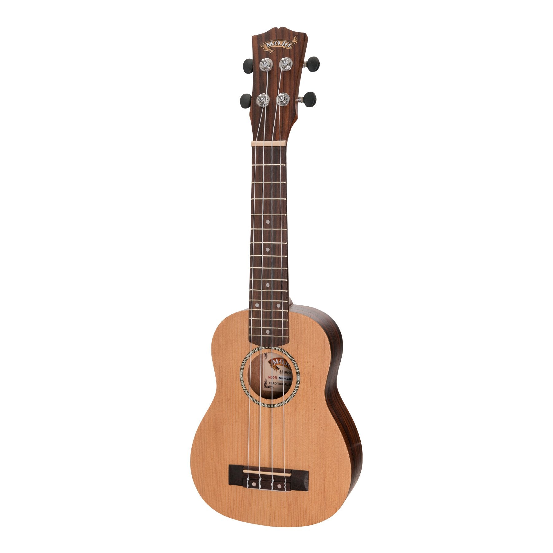 Mojo 'SZ40 Series' Spruce Top and Rosewood Back & Sides Soprano Ukulele (Natural Satin)-MSU-SZ40-NST