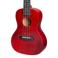 Mojo 'Traditional Series' Quilted Maple Concert Ukulele with Gig Bag (Red)