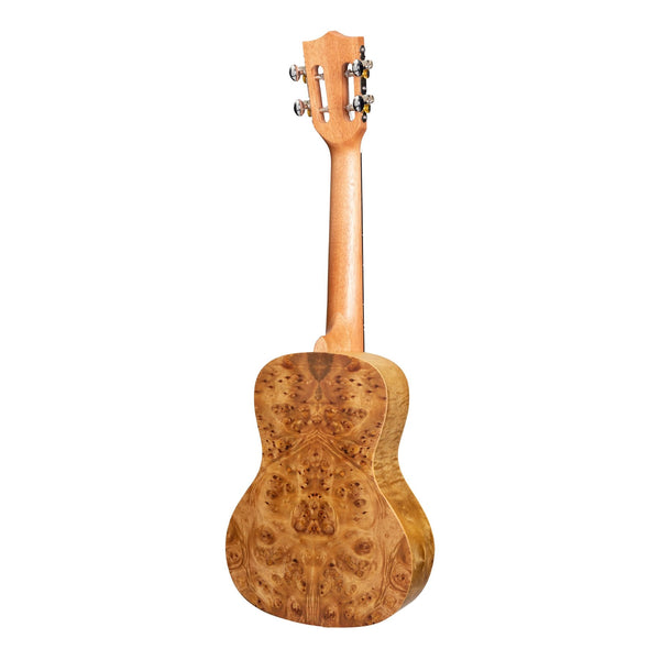 Mojo 'Traditional Series' Solid Birdseye Maple Top Cutaway Concert Ukulele with Gig Bag (Natural Satin)