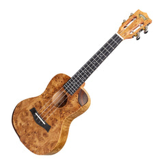 Mojo 'Traditional Series' Solid Birdseye Maple Top Cutaway Concert Ukulele with Gig Bag (Natural Satin)