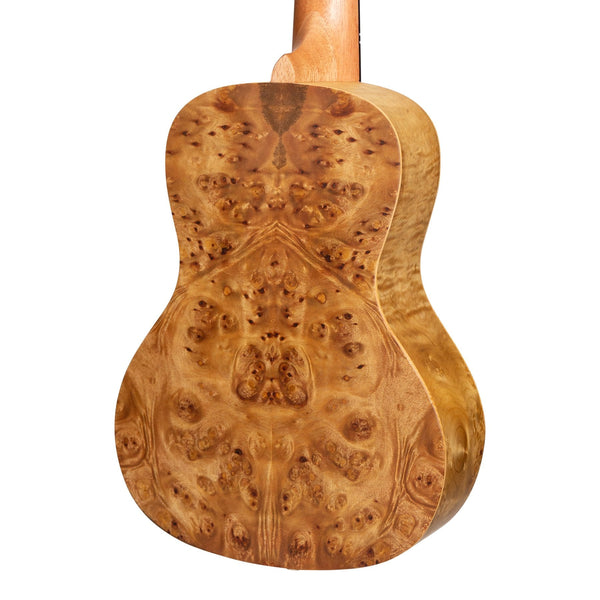 Mojo 'Traditional Series' Solid Birdseye Maple Top Cutaway Concert Ukulele with Gig Bag (Natural Satin)