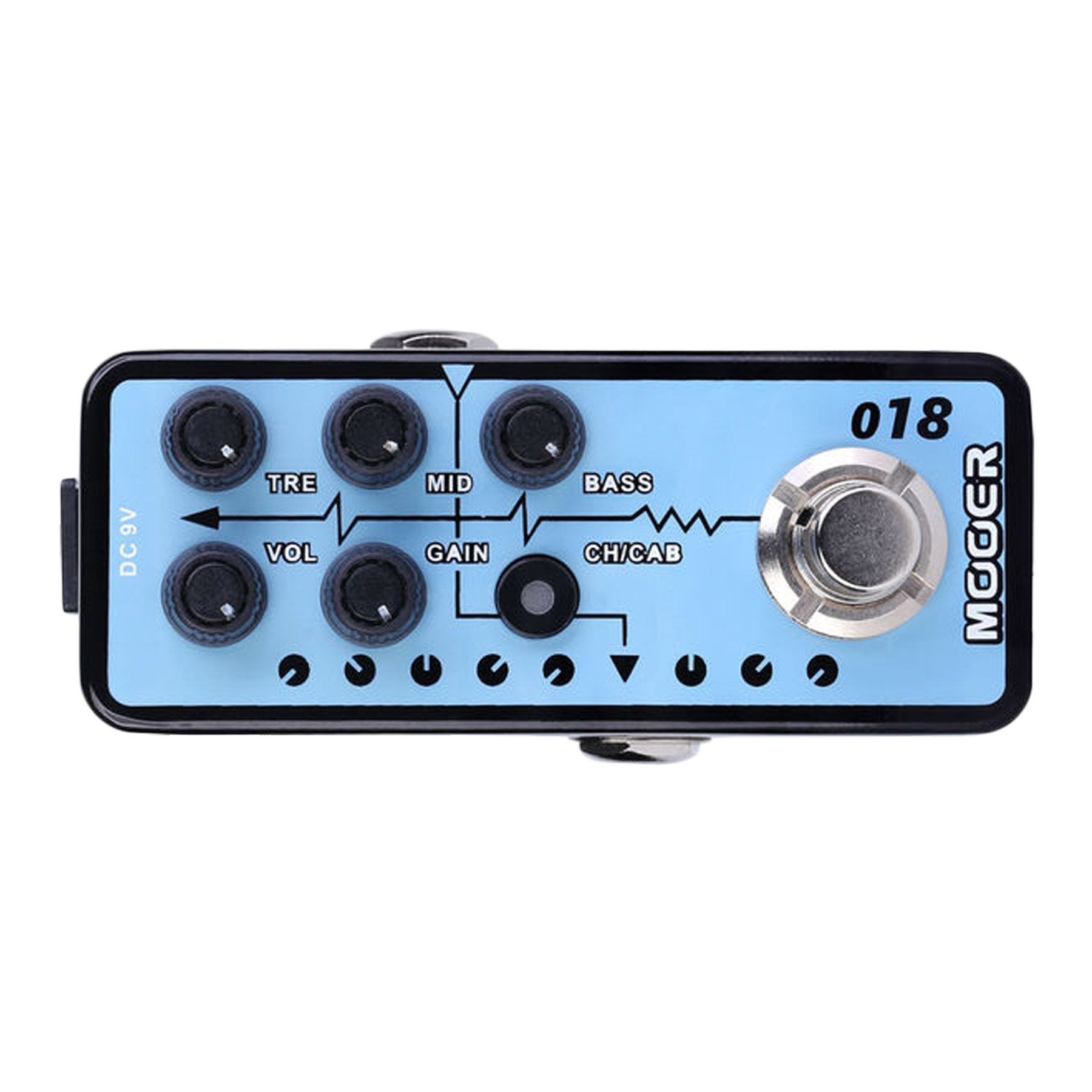 Mooer 'Custom 100 018' Digital Micro Preamp Guitar Effects Pedal-MEP-PA18