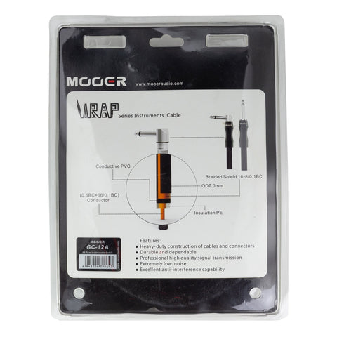 Mooer Guitar Cable Angled Jack to Angled Jack (12ft)