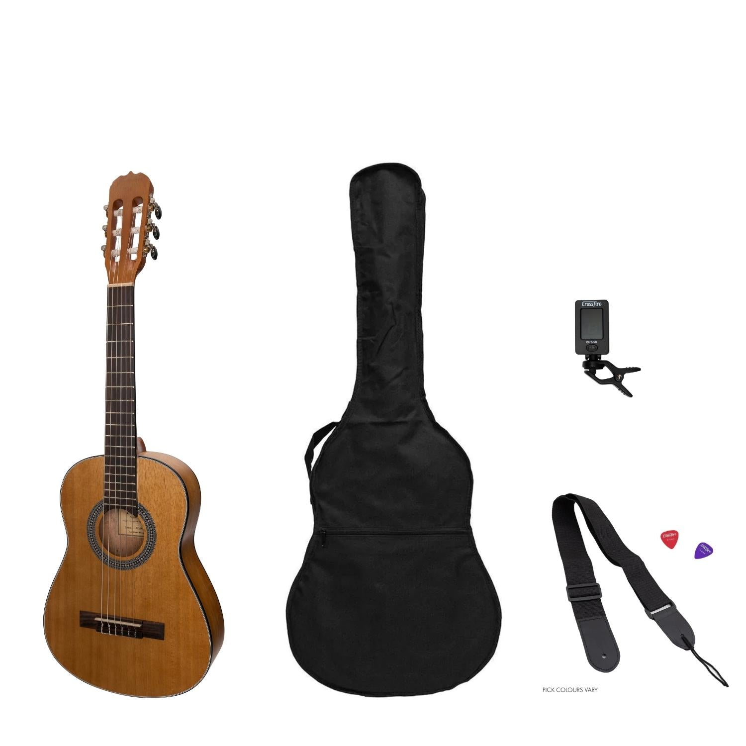 Sanchez 1/2 Size Student Classical Guitar Pack (Acacia)