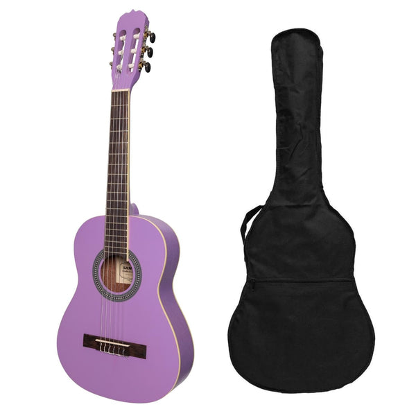 Sanchez 1/2 Size Student Classical Guitar with Gig Bag (Purple)