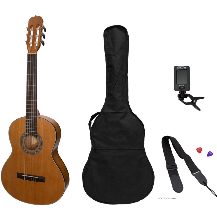 Sanchez 1/4 Size Student Classical Guitar Pack (Acacia)