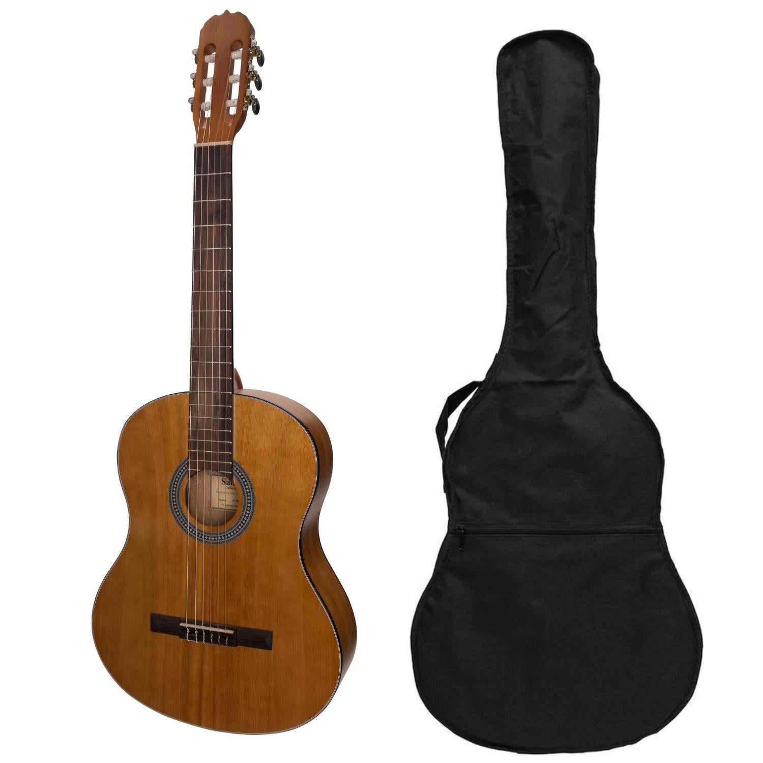 Sanchez 3/4 Student Acoustic-Electric Classical Guitar with Gig Bag (Acacia)