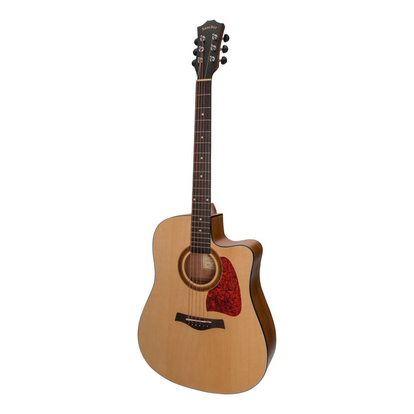 Sanchez Acoustic-Electric Dreadnought Cutaway Guitar (Spruce/Acacia)-SDC-18-SA