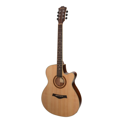 Sanchez Acoustic-Electric Small Body Cutaway Guitar Pack (Spruce/Rosewood)